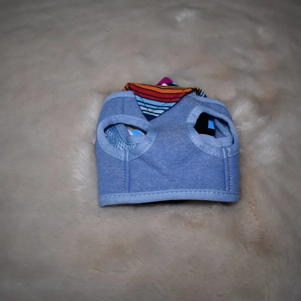 Small Blue Jacket Harness For Small Dog